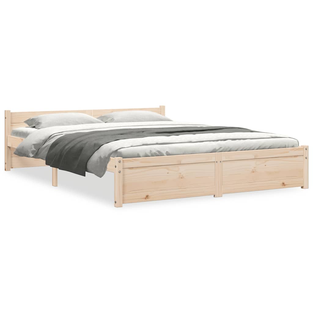 VidaXL Bedframe Massief Hout 140x190 Cm