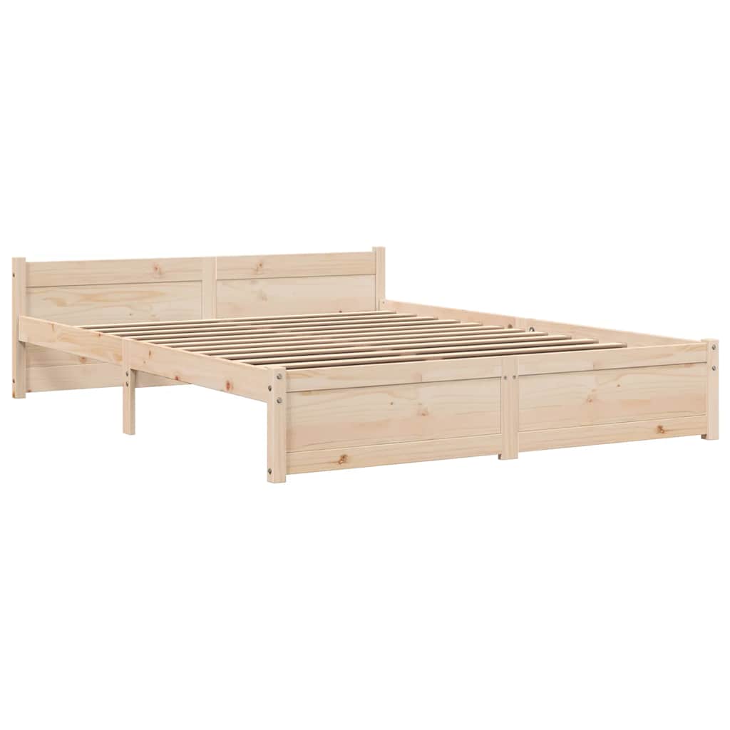 vidaXL Bedframe massief hout 140x190 cm afbeelding