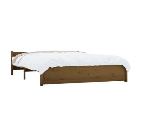 vidaXL Bedframe massief hout honingbruin 140x190 cm