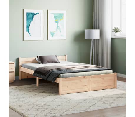 vidaXL Bedframe massief hout 120x200 cm