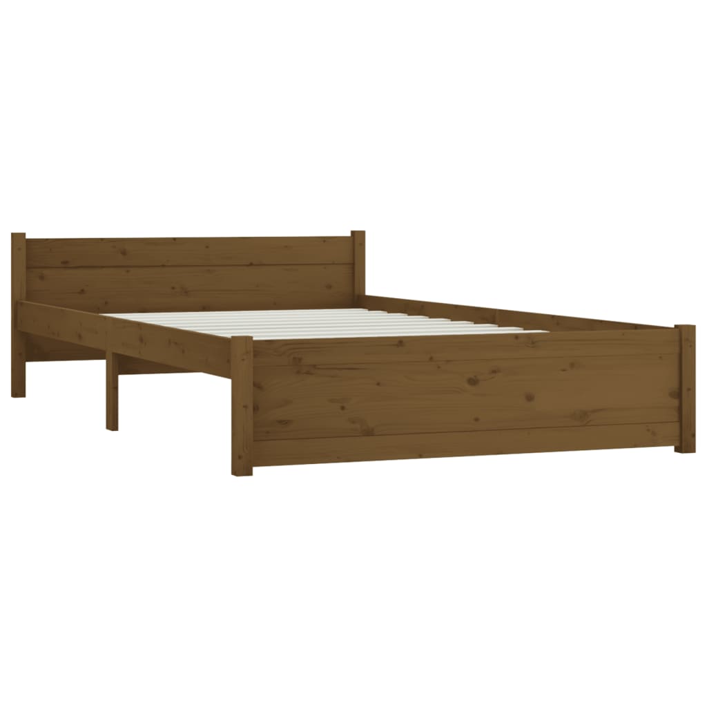 vidaXL Bedframe massief hout honingbruin 120x200 cm