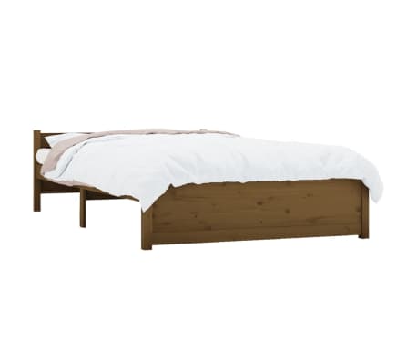 vidaXL Bedframe massief hout honingbruin 120x200 cm