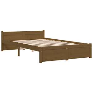 vidaXL Sengeramme honningbrun heltre 120x200 cm