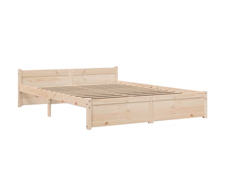 vidaXL Cadre de lit sans matelas bois massif 160x200 cm