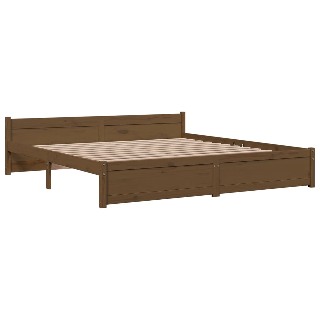 

vidaXL Bedframe massief hout honingbruin 180x200 cm 6FT Super King