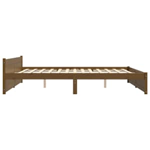 Rám postele medově hnědý masivní dřevo 180x200 cm Super King - obrázek 6
