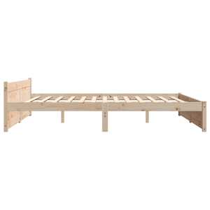 Rám postele bez matrace masivní dřevo 200 x 200 cm - obrázek 6