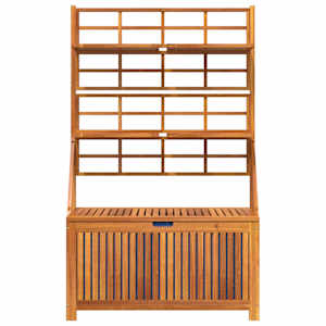 Úložný box s treláží 99 x 50 x 160 cm masivní akáciové dřevo - obrázek 4