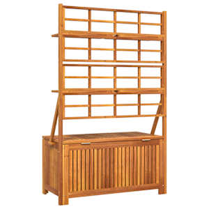 Úložný box s treláží 99 x 50 x 160 cm masivní akáciové dřevo - obrázek 7
