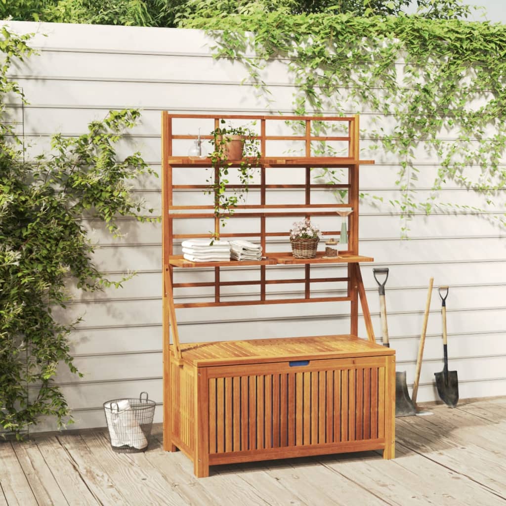 vida XL Truhe mit Rankgitter 99x 50x 160 cm Massivholz Akazie