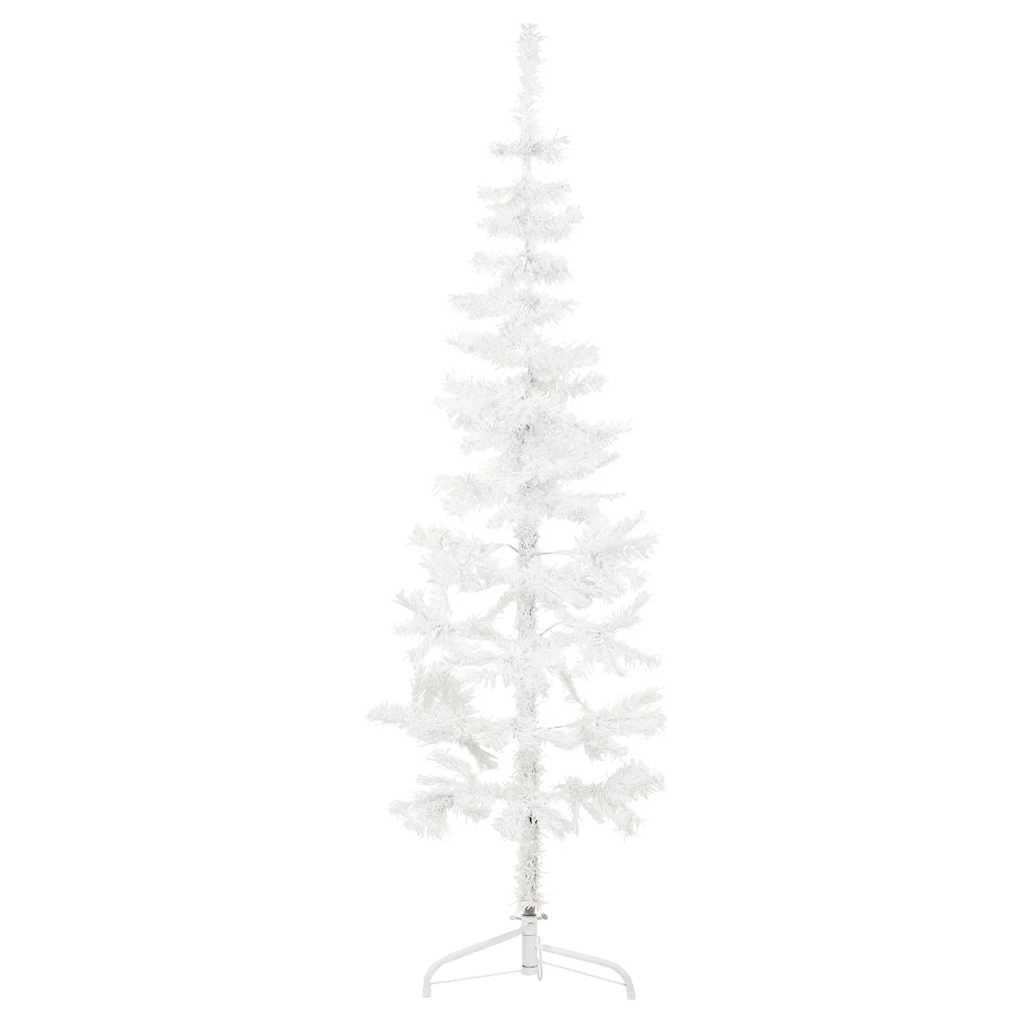 

vidaXL Slim Artificial Half Christmas Tree with Stand White 4 ft