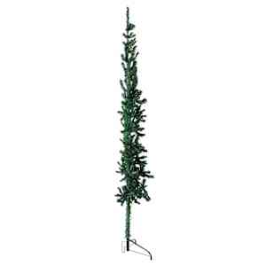 Úzký umělý poloviční vánoční stromek se stojanem zelený 120 cm - obrázek 5