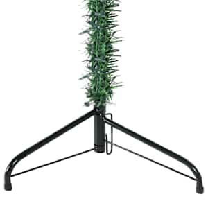 Úzký umělý poloviční vánoční stromek se stojanem zelený 120 cm - obrázek 7