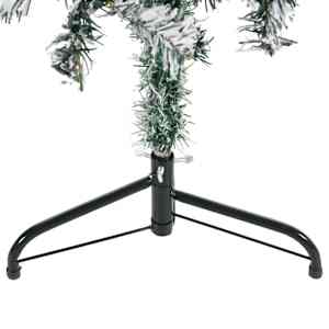 Úzký umělý poloviční vánoční stromek se sněhem 150 cm - obrázek 7
