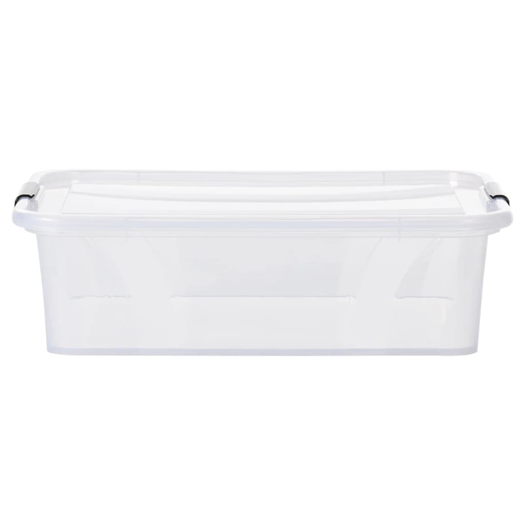 vidaXL Boîtes de rangement avec couvercles 2 pcs Transparent 21 L