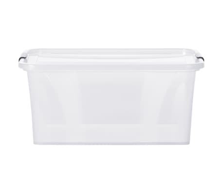 vidaXL Boîtes de rangement avec couvercles 5 pcs Transparent 32 L