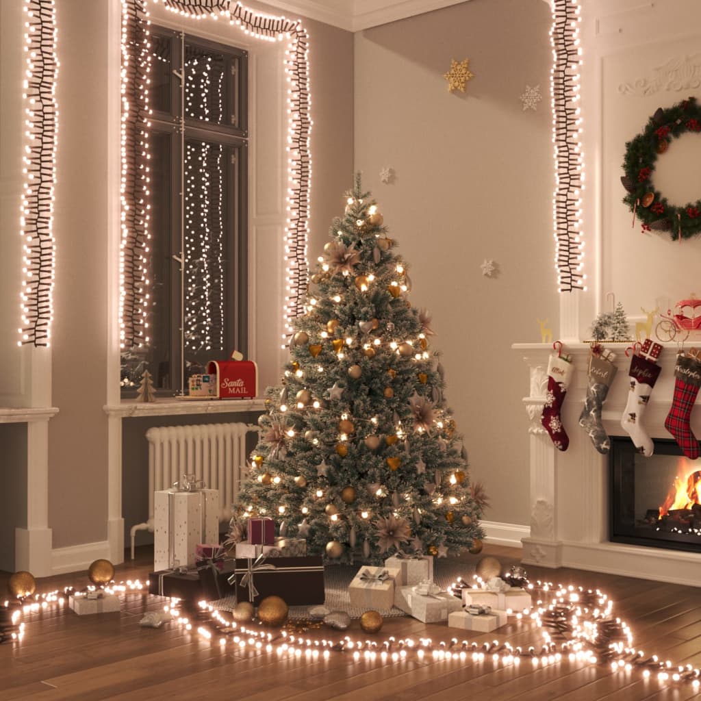 HOVVIDA Lichterkette Außen 40M 400 LED, Warmweiß und Mehrfarbig 2 in 1 IP65  Wasserdicht 31V Lichterkette für Weihnachtsbaum : : Beleuchtung