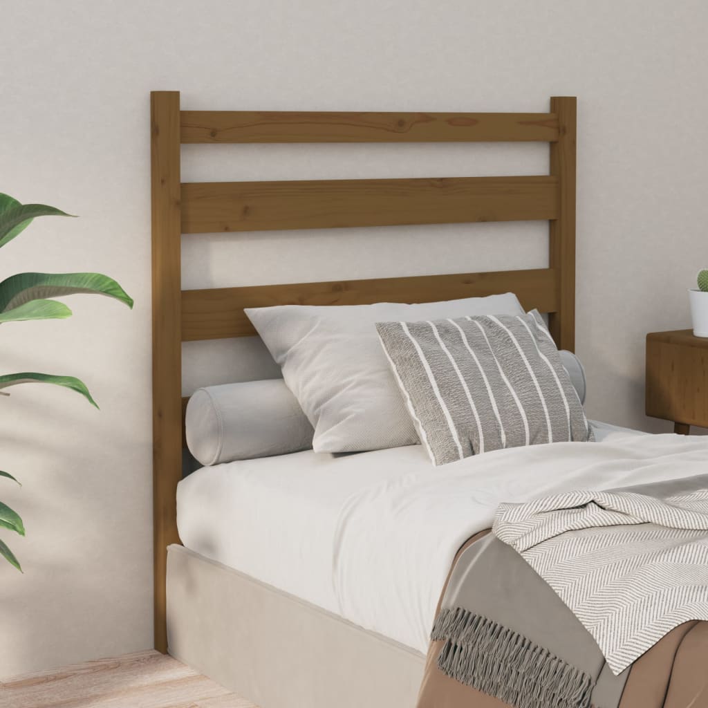 vidaXL Tăblie de pat, maro miere, 106x4x100 cm, lemn masiv de pin vidaXL imagine 2022