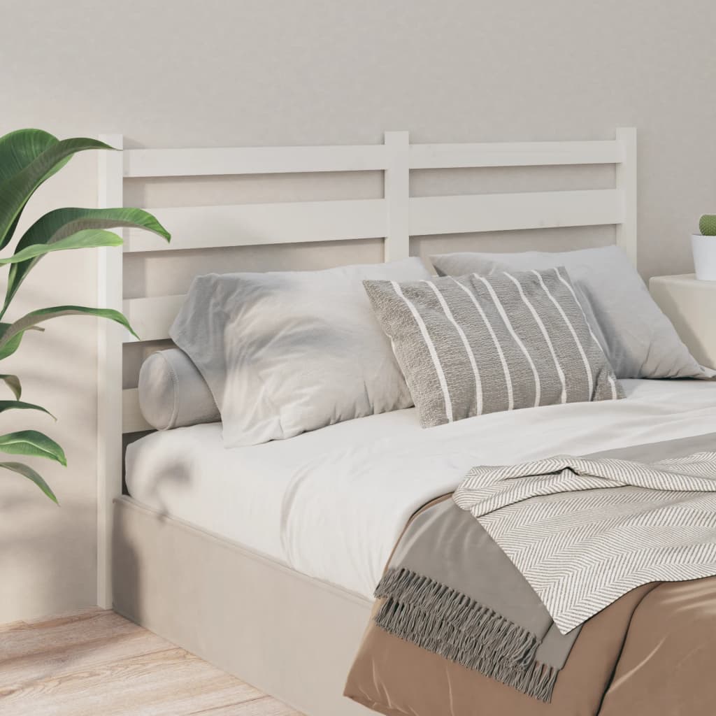 vidaXL Wezg�owie ��ka, bia�e, 126x4x100 cm, lite drewno sosnowe