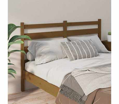 vidaXL T&ecirc;te de lit Marron miel 166x4x100 cm Bois massif de pin