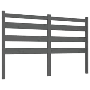 Čelo postele šedé 206 x 4 x 100 cm masivní borovice - obrázek 2