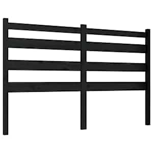 Čelo postele černé 206 x 4 x 100 cm masivní borovice - obrázek 2