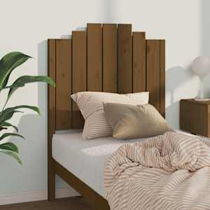 vidaXL Lovos galvūgalis, medaus rudas, 81x4x110cm, pu&scaron;ies masyvas