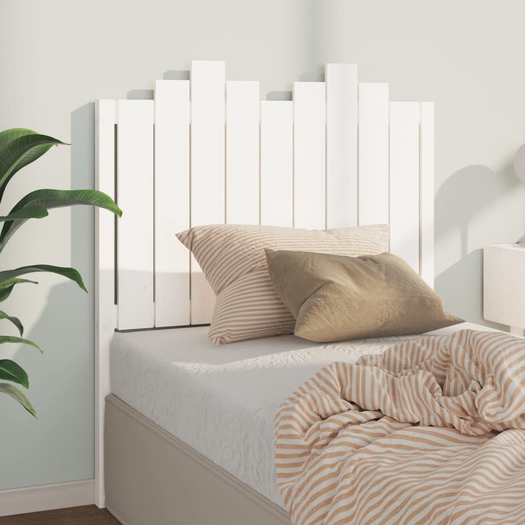 vidaXL Tăblie de pat, alb, 96x4x110 cm, lemn masiv de pin