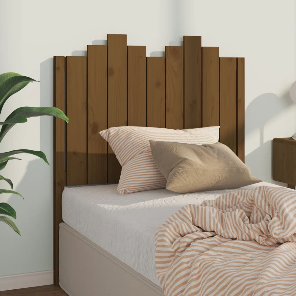 vidaXL Tăblie de pat, maro miere, 96x4x110 cm, lemn masiv de pin