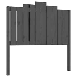 Čelo postele šedé 106 x 4 x 110 cm masivní borovice - obrázek 2