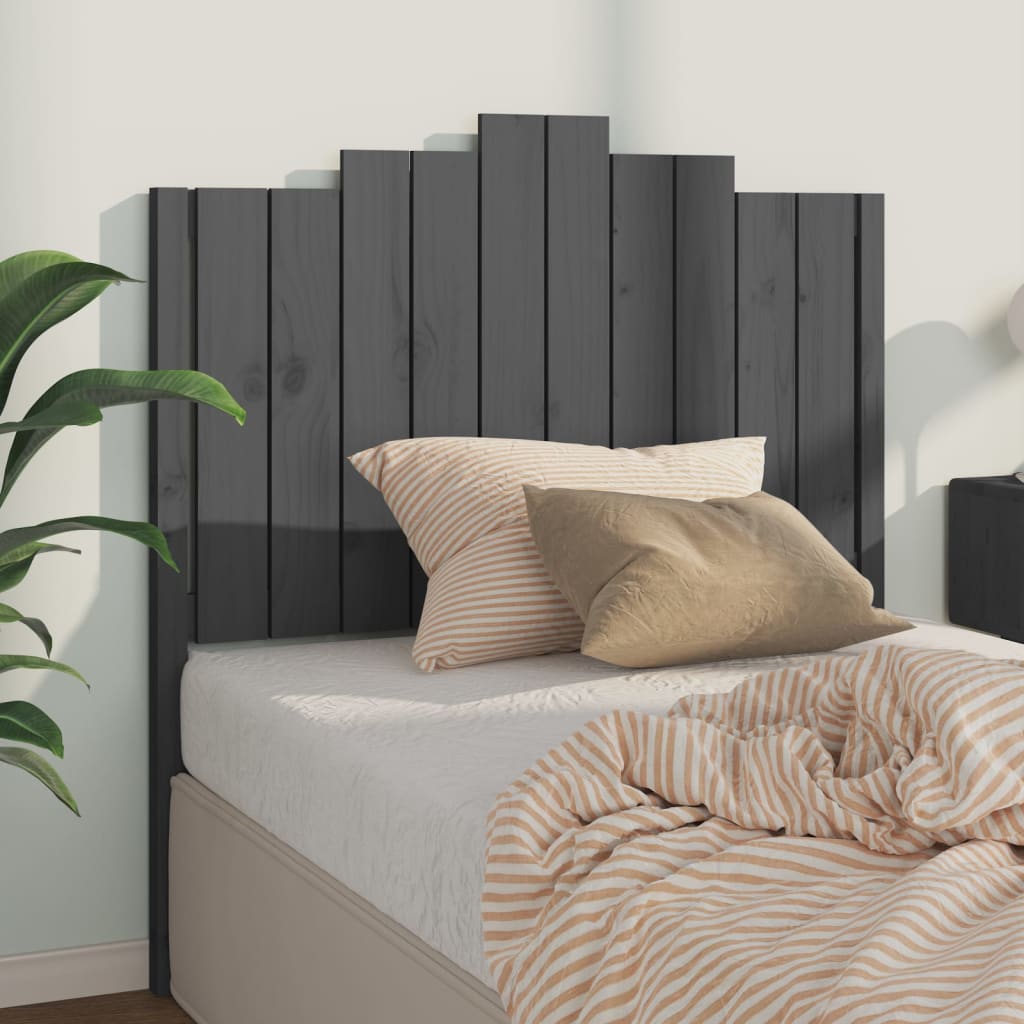 vidaXL Tăblie de pat, gri, 106x4x110 cm, lemn masiv de pin