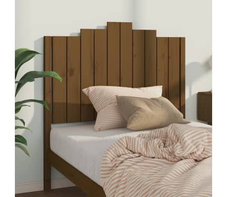 vidaXL Hoofdbord 106x4x110 cm massief grenenhout honingbruin