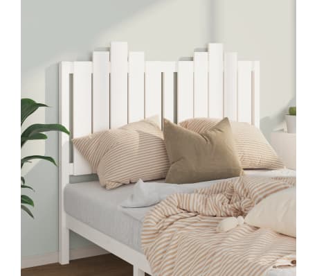 vidaXL Bed Headboard White 126x4x110 cm Solid Wood Pine