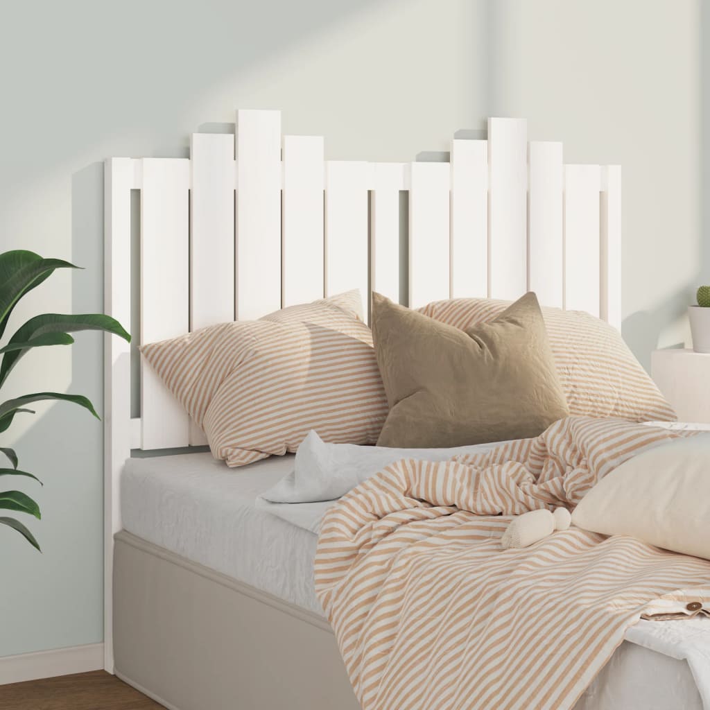 vidaXL Tăblie de pat, alb, 126x4x110 cm, lemn masiv de pin