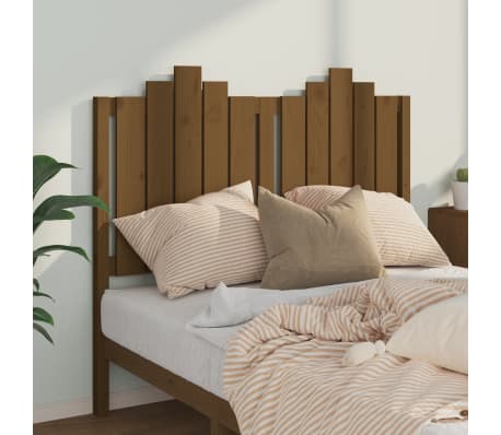 vidaXL Tăblie de pat, maro miere, 126x4x110 cm, lemn masiv de pin