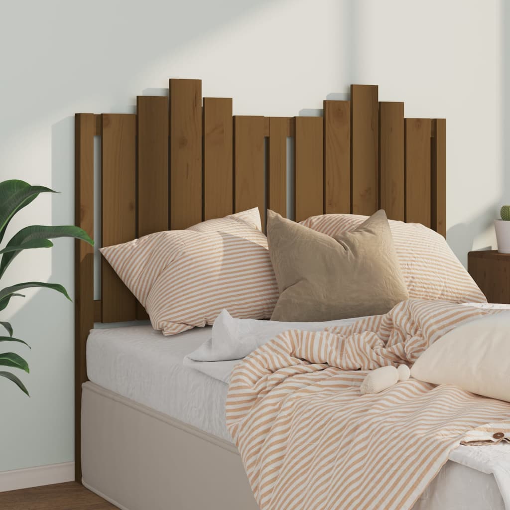 vidaXL Tăblie de pat, maro miere, 126x4x110 cm, lemn masiv de pin (si imagine noua