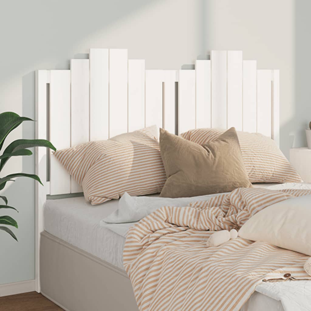 vidaXL Tăblie de pat, alb, 141x4x110 cm, lemn masiv de pin