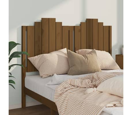 vidaXL Hoofdbord 141x4x110 cm massief grenenhout honingbruin