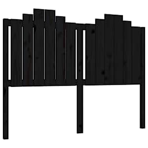 Čelo postele černé 146 x 4 x 110 cm masivní borovice - obrázek 2