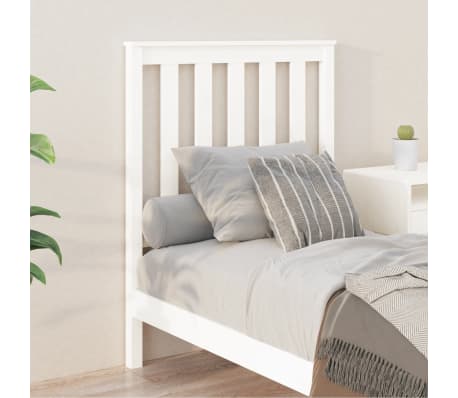 vidaXL Uzglavlje za krevet bijelo 81 x 6 x 101 cm od masivne borovine