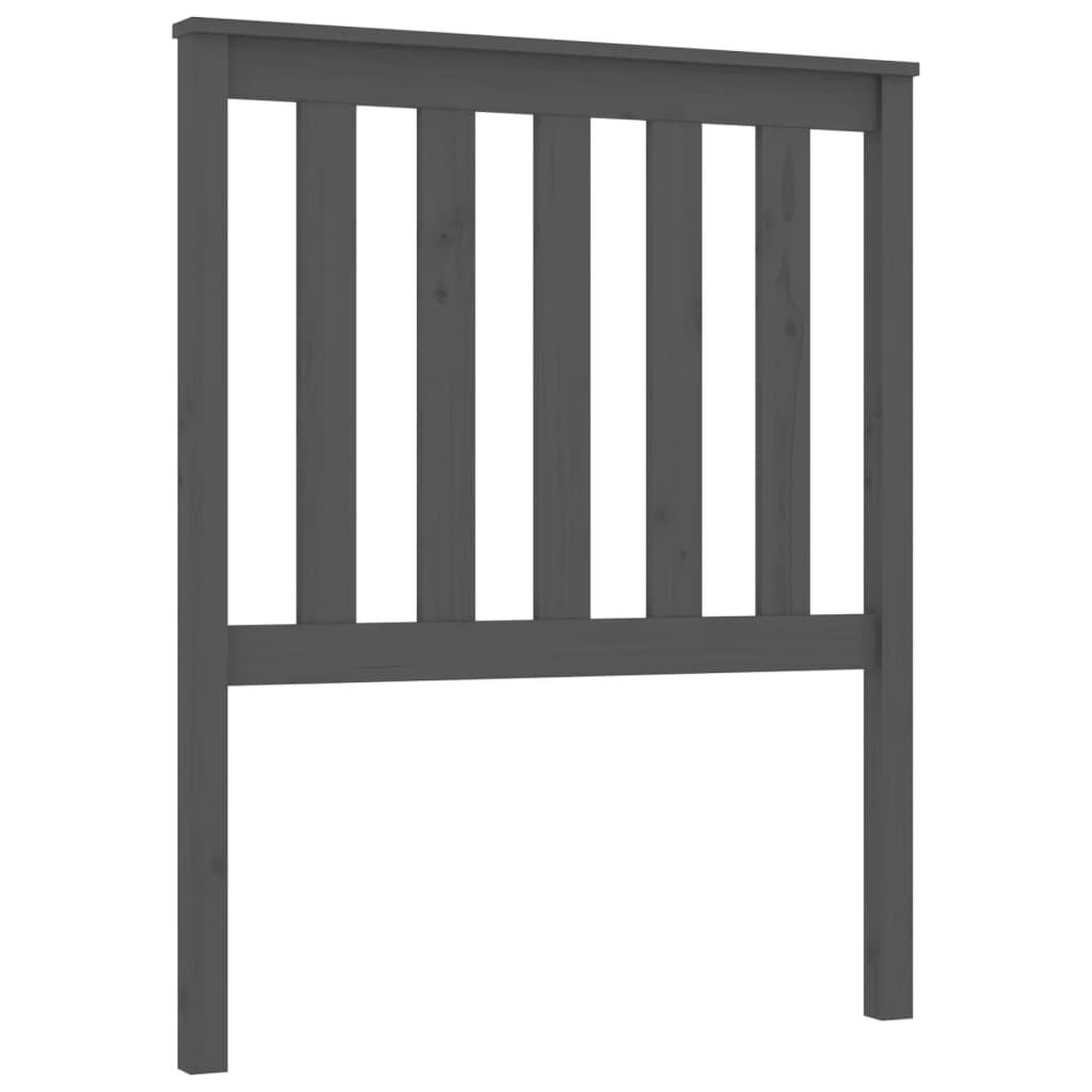 vidaXL Čelo postele šedé 81 x 6 x 101 cm masivní borovice