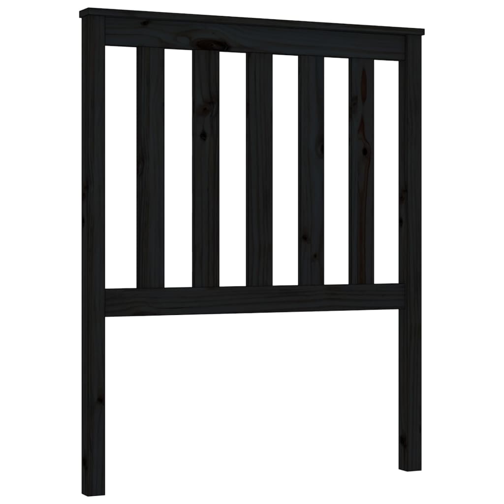 Bed Headboard Black 81x6x101 Cm Solid Wood Pine VidaXL 13 width=274