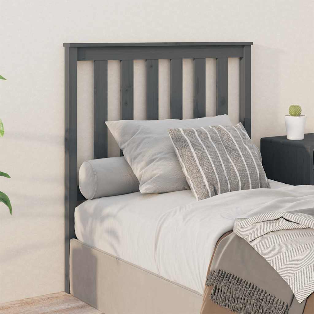 vidaXL Wezg�owie ��ka, szare, 96x6x101 cm, lite drewno sosnowe