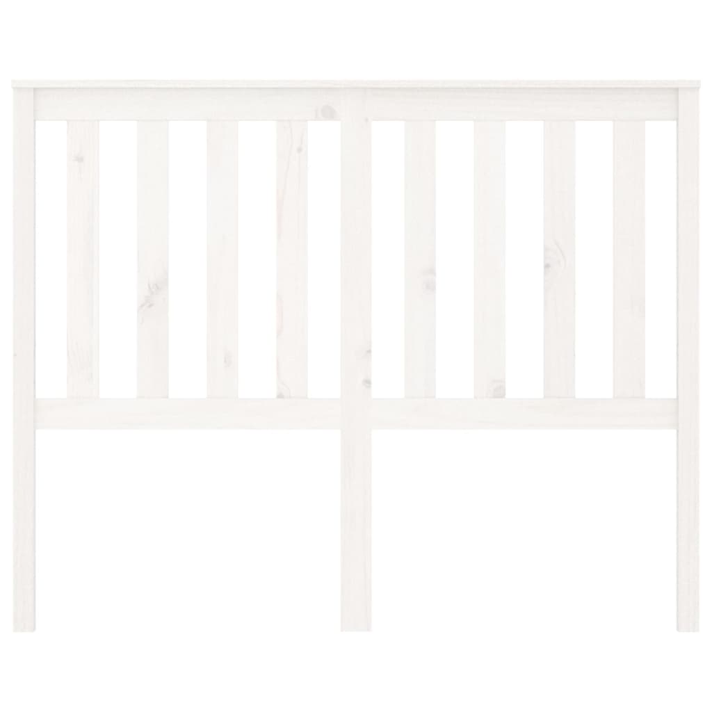 vidaXL Bed Headboard White 126x6x101 cm Solid Wood Pine