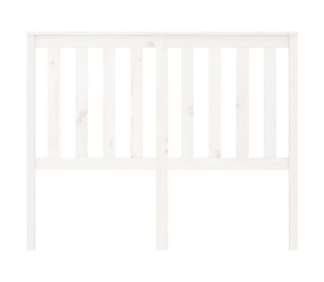vidaXL Wezgłowie łóżka, białe, 126x6x101 cm, lite drewno sosnowe