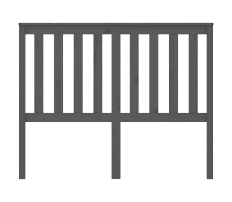 vidaXL Sengegavl gr&aring; 126x6x101 cm heltre furu