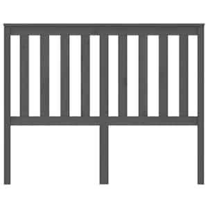 vidaXL Sengegavl gr&aring; 126x6x101 cm heltre furu