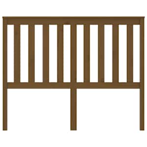 vidaXL Posteljno vzglavje medeno rjavo 126x6x101 cm trdna borovina