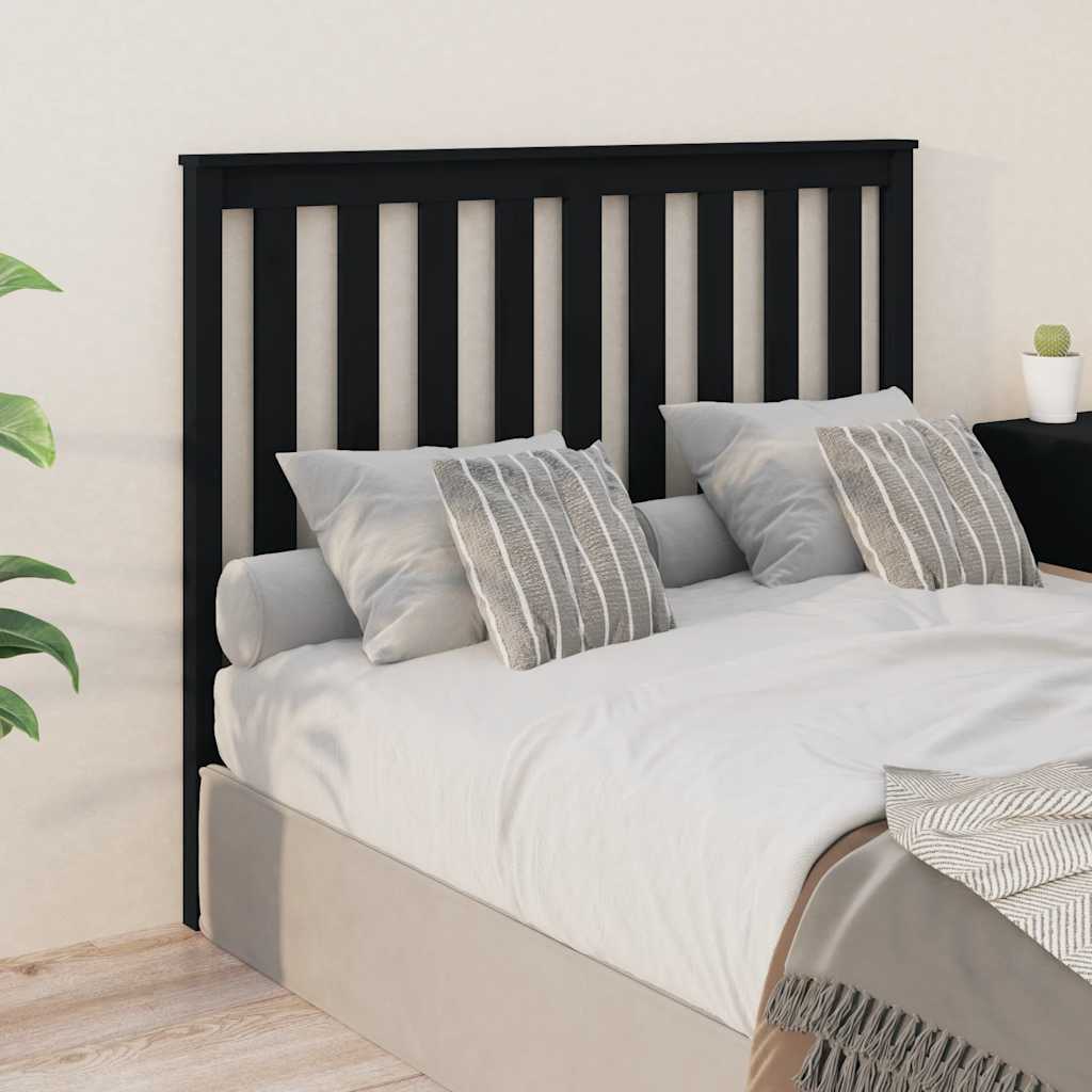 vidaXL Wezg�owie ��ka, czarne, 126x6x101 cm, lite drewno sosnowe