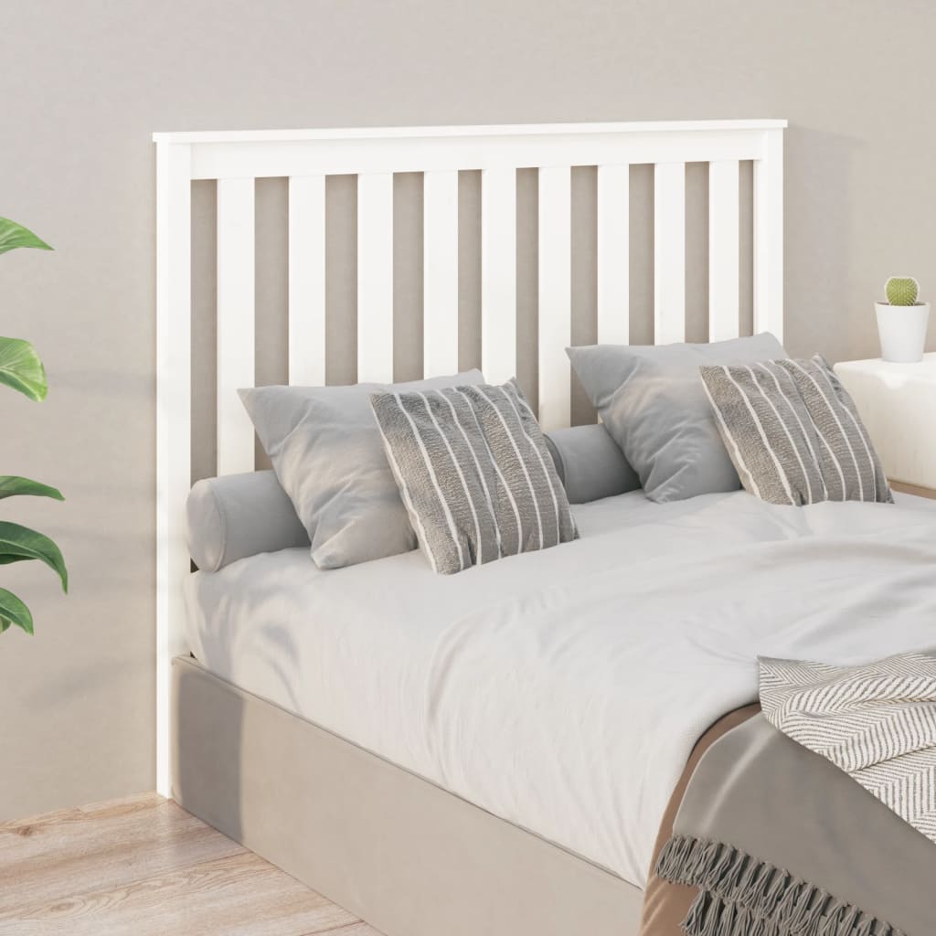vidaXL Tăblie de pat, alb, 141x6x101 cm, lemn masiv de pin